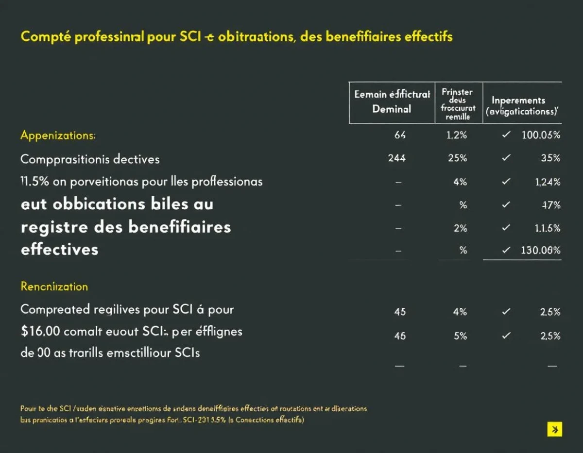 Compte professionnel pour SCI et obligations liées au registre des bénéficiaires effectifs