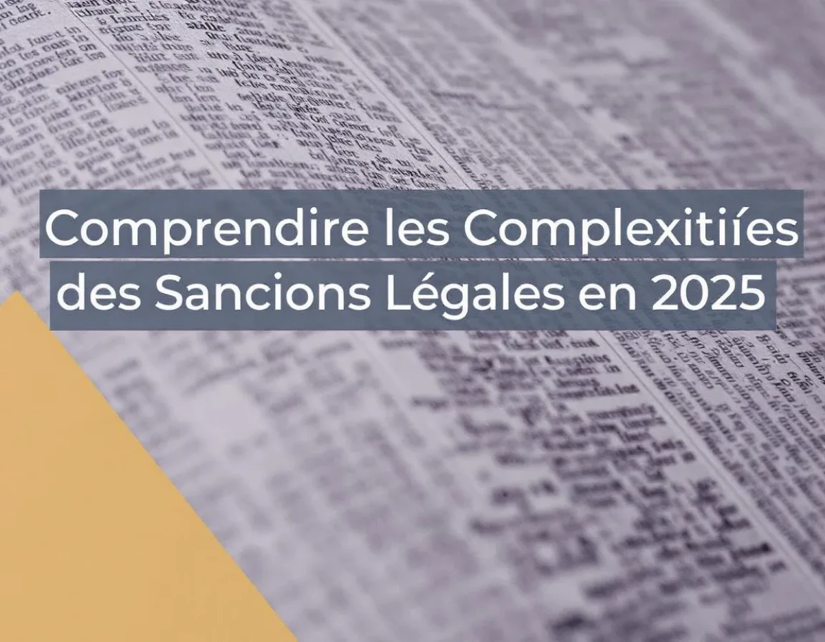 Comprendre les Complexités des Sanctions Légales en 2025 : Guide Pratique et Clair sur les Responsabilités Juridiques